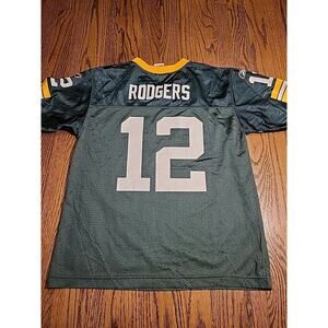 Reebok Aaron Rodgers Green bay Packers NFL Football Jersey Youth Large 14-16 Boy